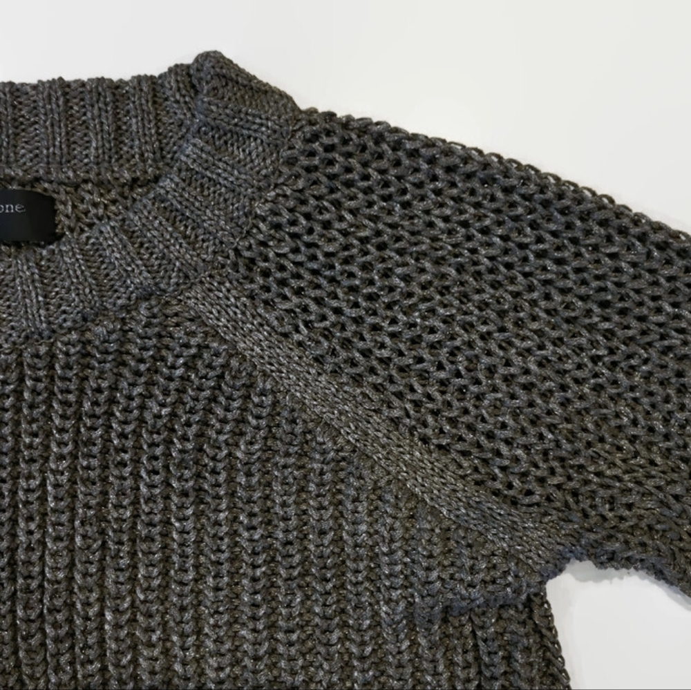 Rag & Bone Gray Metallic Sweater - Picture 5 of 12